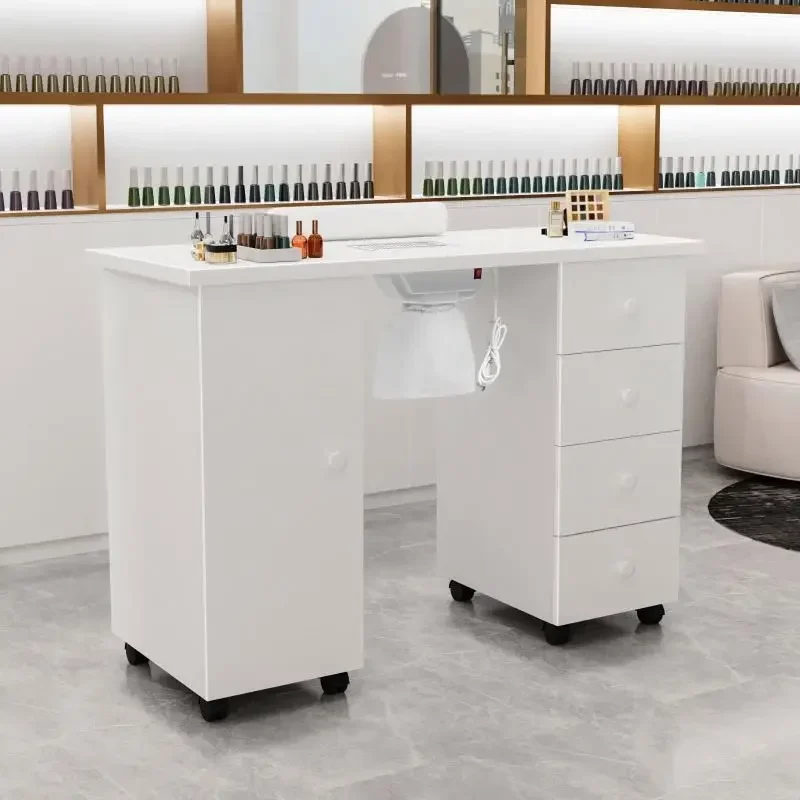 Beauty salon makeup table