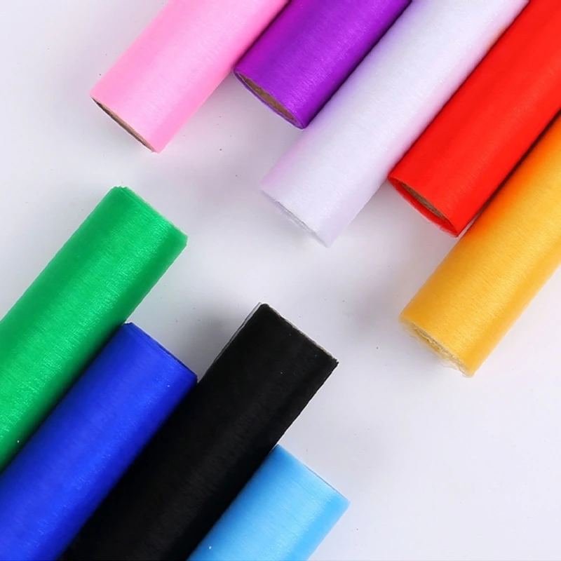28x457cm Flower Wrapping Mesh Gift Wrapping Paper Bouquet Packaging Supplies for Wedding Party Decors Florist Supplies