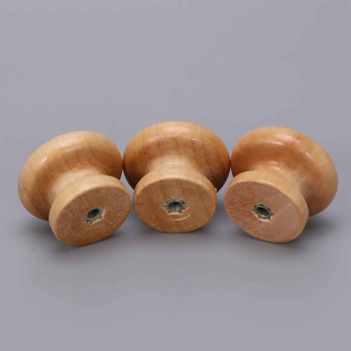 

30 PCS Furniture Drawer Handle Pulls Cabinet Door Handles Knobs Kitchen Wood Mushroom