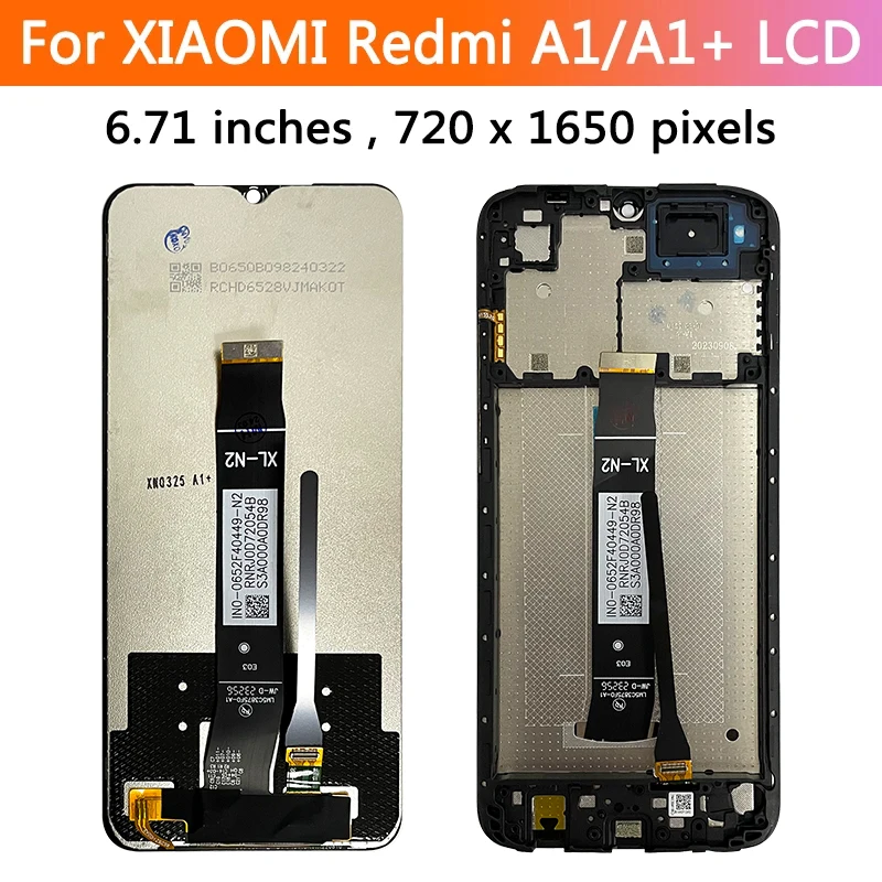 6.52\'\' New For Xiaomi Redmi A1 Plus A1+ LCD Display Touch Screen Digitizer Assembly For Xiaomi Redmi A1 LCD 220733SI Display