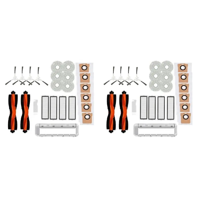 A53Q-2 Set For Robot Vacuum X20+ / X20 Plus Main Side Brush Hepa Filter Mop Cloth Dust Bag Replacement Accessories Kit