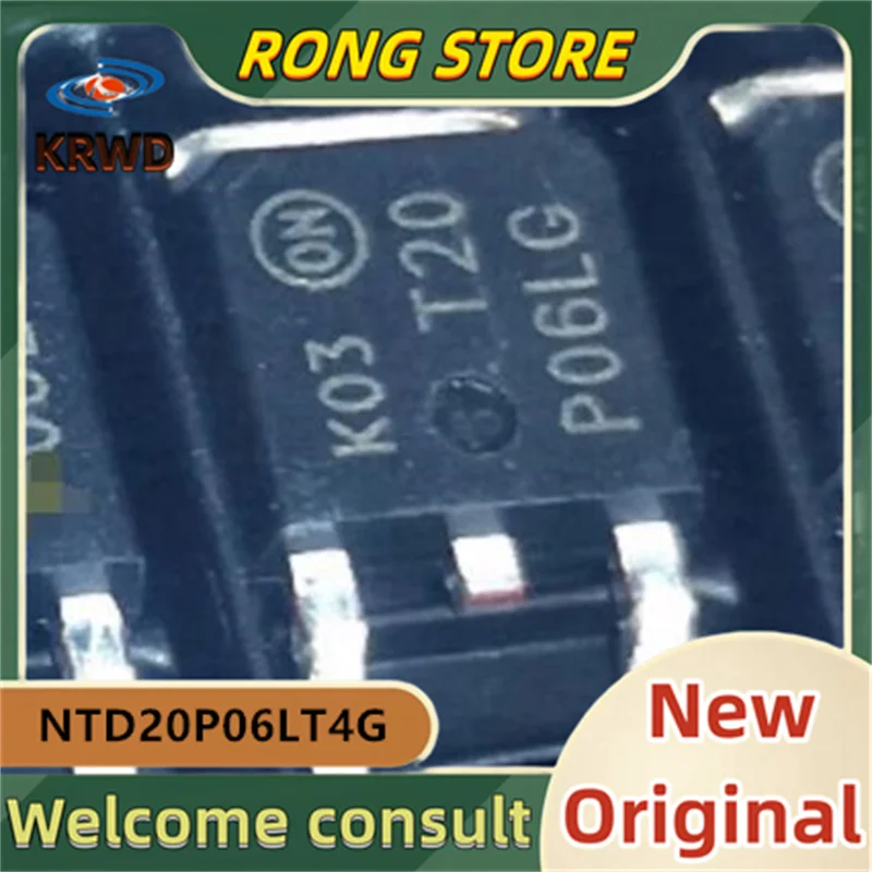 ชิป IC NTD20P06LT4G T20P06LG ใหม่ดั้งเดิมจำนวน10ชิ้น T20P06L ใหม่จำนวน252