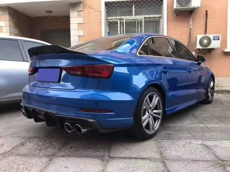 S3 Rear Bumper Diffuser Carbon Fiber for S3 A3 8V Sedan 4-Door 2017-2019