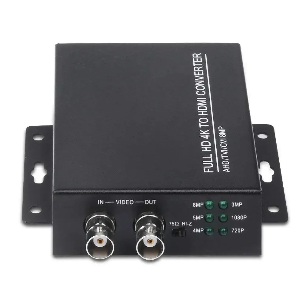 Автоматическое распознавание Full HD 4K 720P/1080P/4MP/5MP/8MPAHD CVI TVI CVBS преобразователь BNC в HDMI для мониторов HDTV DVR