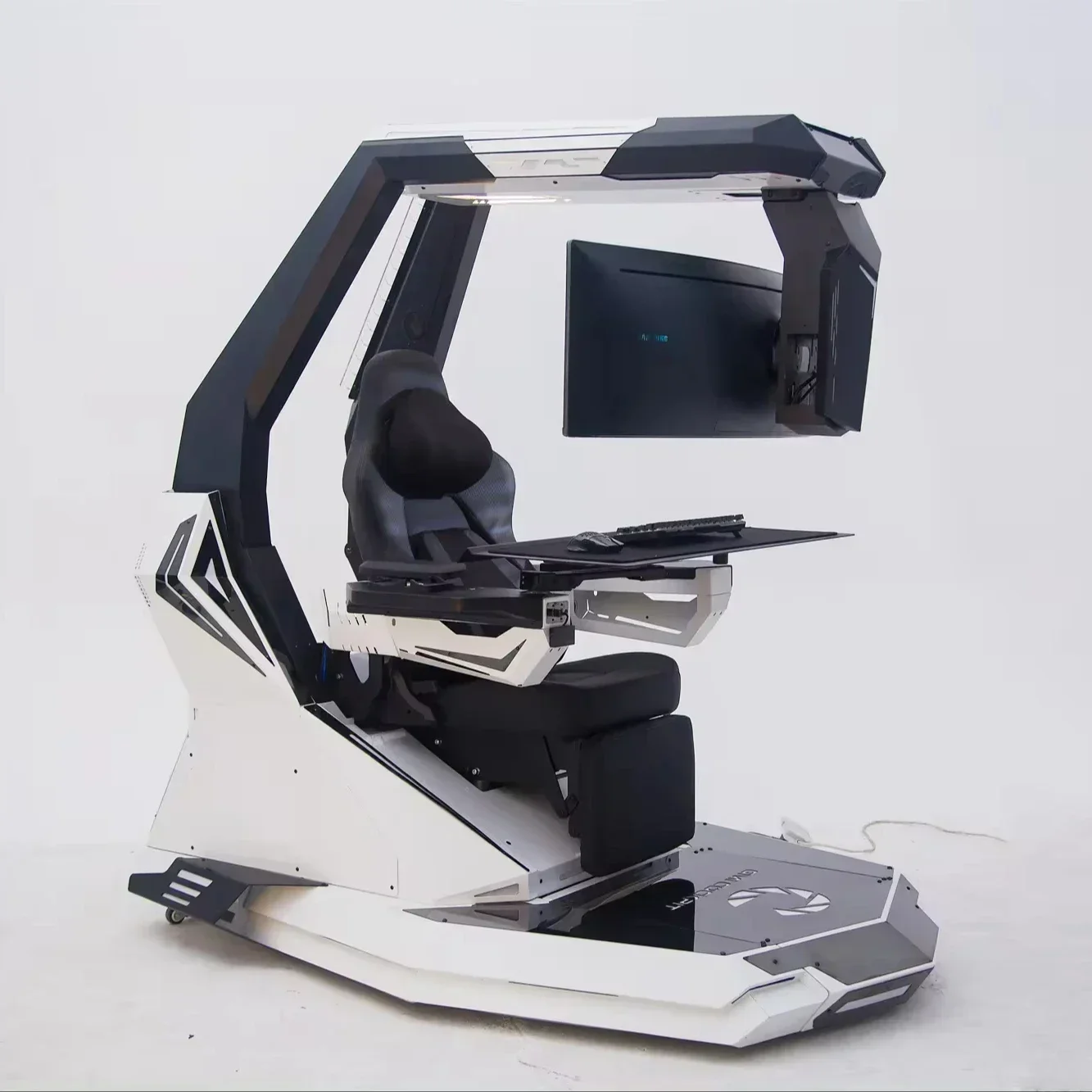 J20 Plus Trex Zero Gravity Computer Cockpit Seated Tilt Gaming Cockpit with Massage Speakers RGB Light Emitting Diode OEM Club