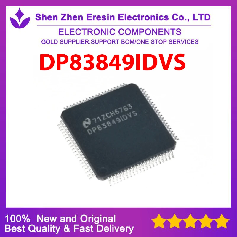 

Free shipping 1PCS/LOT DP83849IDVS QFP80 New and original