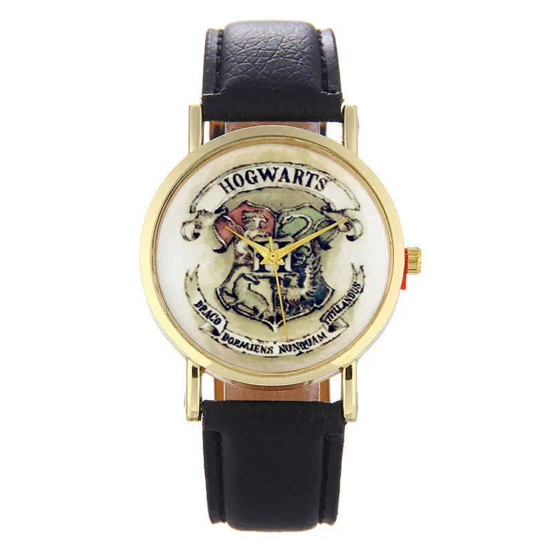 Harried Hogwarts Watch Classic Potters Movie Academy of Magic Badge Casual Quartz Watch Boys Girls Children Toy Birthday Gift