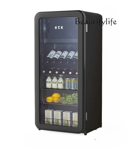 

Wine Cabinet Ice Bar Constant Temperature and Humidity Cabinet Household Tea Embedded Living Room Ultra-Thin Small Refrigerator