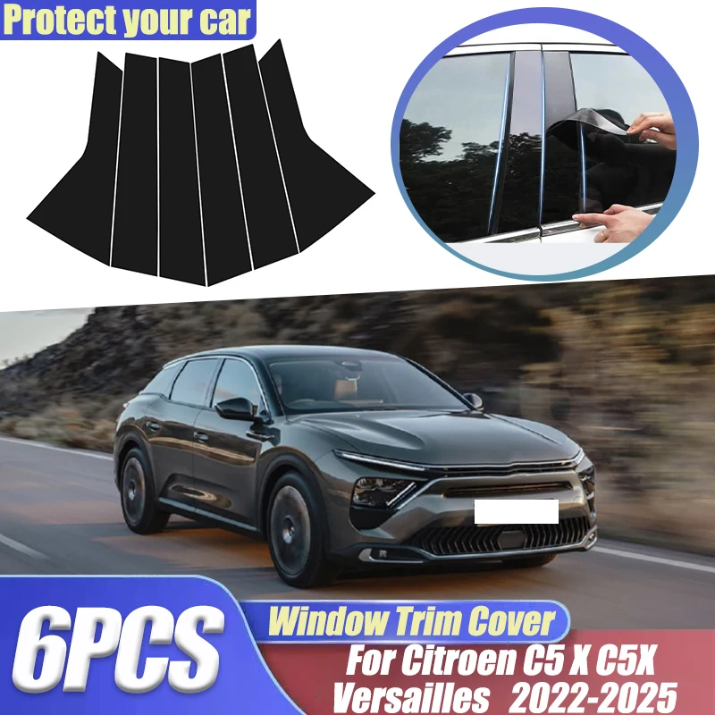 

Car Center Pillar Sticker For Citroen C5x C5 X 2022 2023 2024 Auto Window Trim Covers Stickers Waterproof Cars Tools Accessories