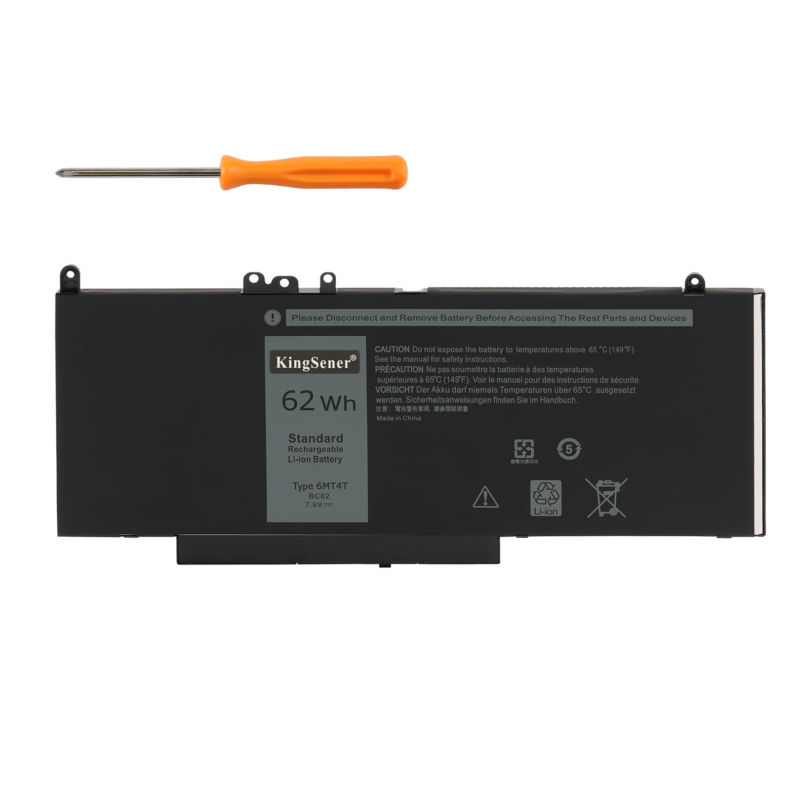 KingSener 7.6V 62WH 6MT4T Laptop Battery for DELL Latitude E5470 E5570 M3510 15.6