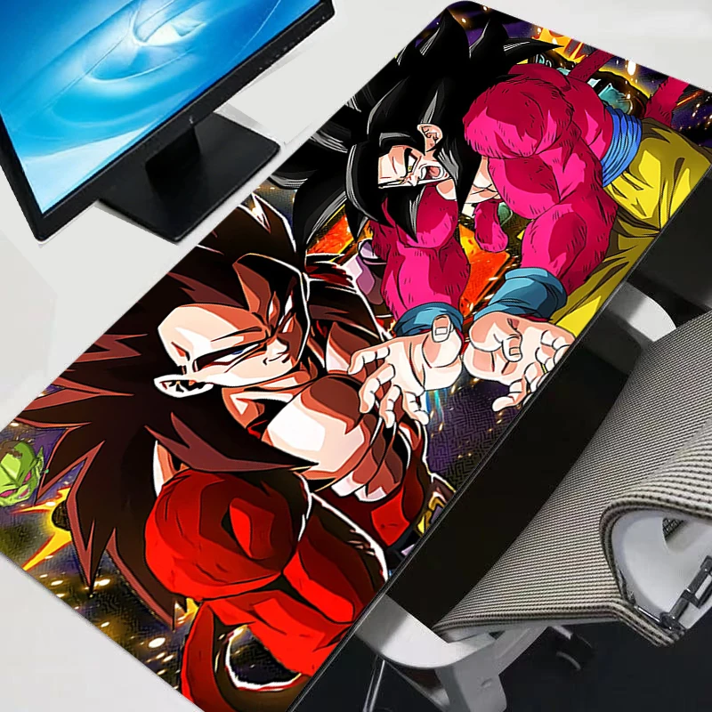 Tappetini per mouse Accessori da gioco Anime Tastiera Tappetino da scrivania Gabinete Tappeto per giocatori Tappeto Mousepad Dragon Ball Vegeta e Goku Tappetini per mouse