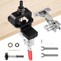 35mm Hinge Boring Jig Woodworking Hole Drilling Guide Locator With Fixture Aluminum Alloy Hole Opener Template Door Cabinets