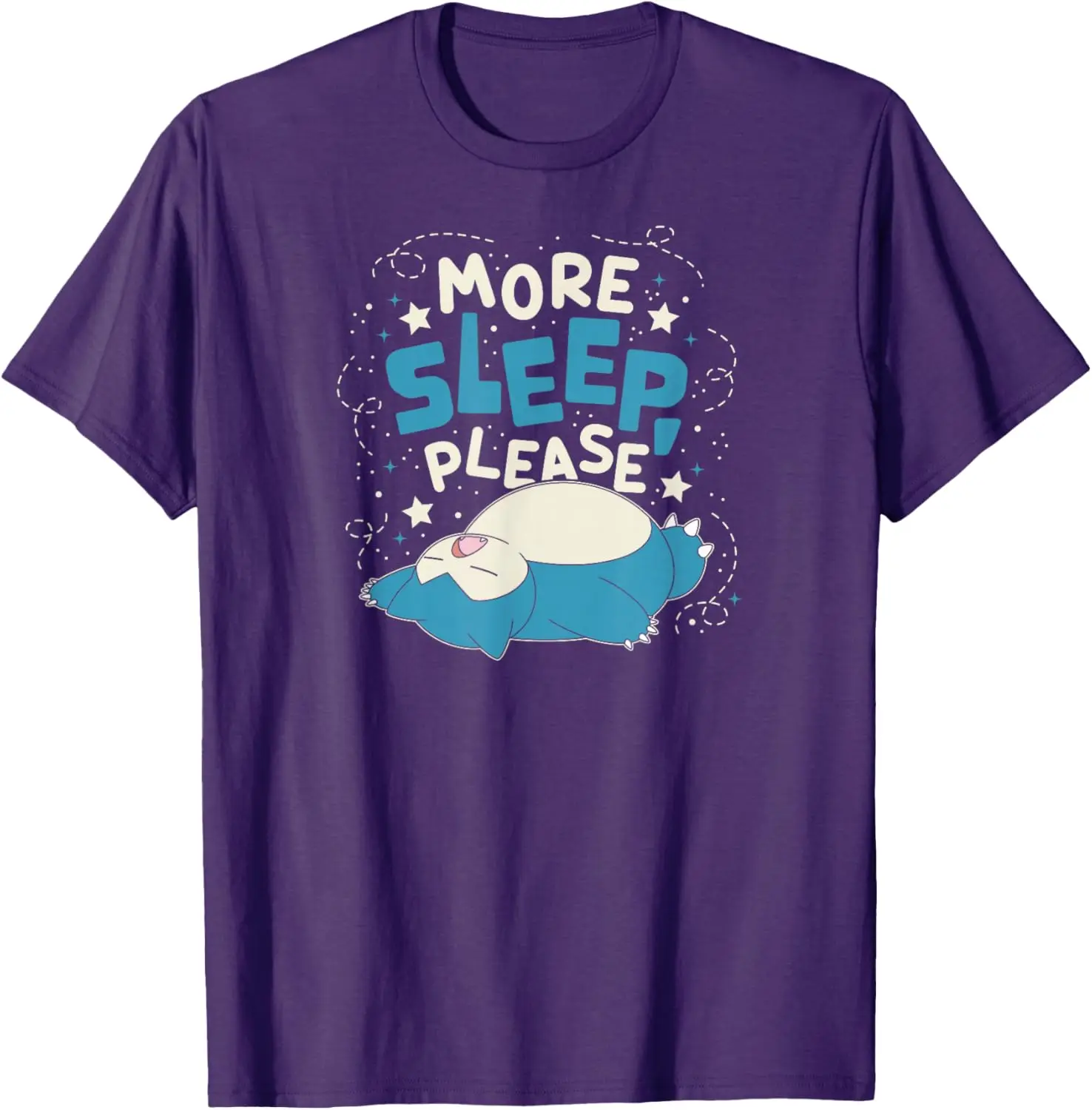 Pokémon - Snorlax More Sleep Please Fashion Casual Funny T-Shirt S-6XL