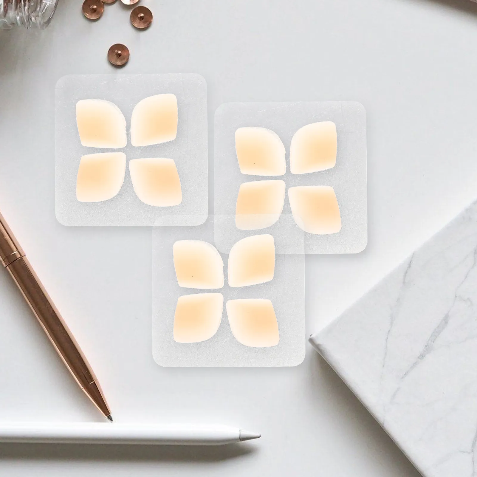 12Pcs Transparent Silicone Ear Corrector Patches Invisible Support Stickers Ear Training Lifts for Symmetrical V-Shaped