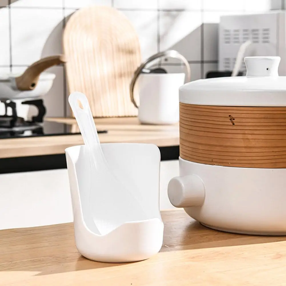 Non-Slip Pot Lid Holder Integrated Notches Stable Base Spoon Rest Heat Resistant Kitchen Storage Organizer Dining Table