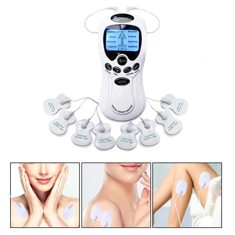 

Electrodes Massager Digital Therapy Machine EMS Muscle Stimulator Electric Pulse Meridian Massager Physical Therapy Pain Relief