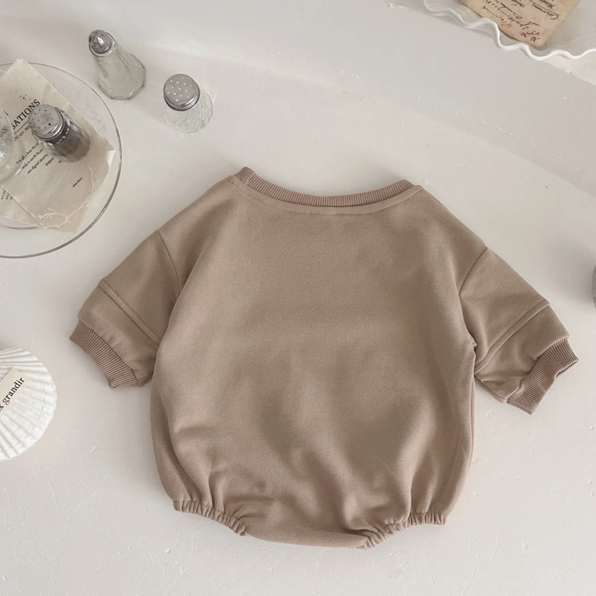 خريف جديد طفل بأكمام طويلة بلون ديناصور التطريز الوليد الطفل السروال القصير بذلة عادية مولود جديد ملابس دافئة #1