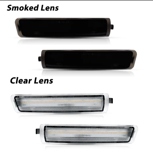 Imagen 2 del producto Luces indicadoras laterales para parachoques delantero de coche, LED ámbar/blanco, para BMW Z3 M Coupe 1996-2002, señal de giro/conducción/luz de estacionamiento