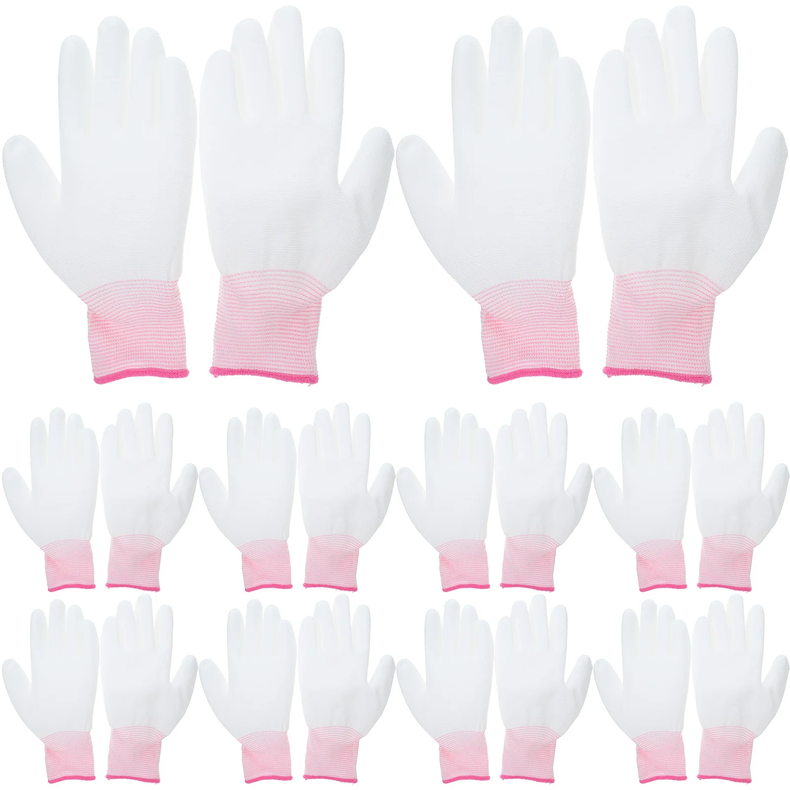 

12Pcs Nylon PU Coated Gloves Anti-Static Gloves for Electronics Assembly Mechanics Construction Work Dust Glove