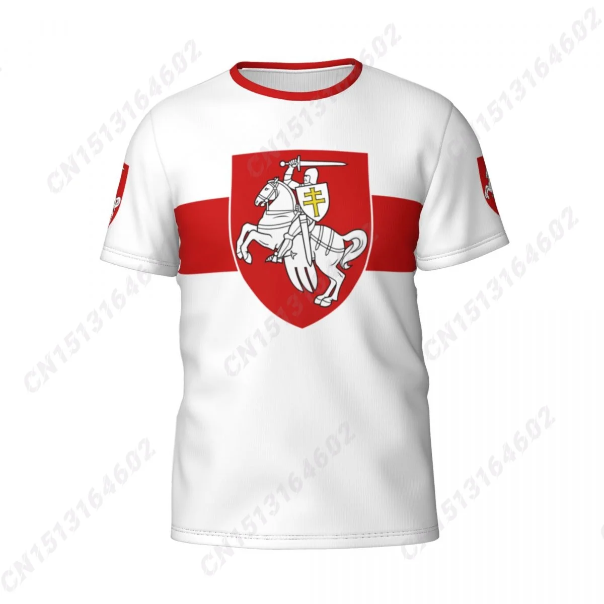 Belarus Vintage Flag 3D Printed T Shirt Men Women Summer Short-sleeved Custom T-shirt For Running Bike Tennis Fitness