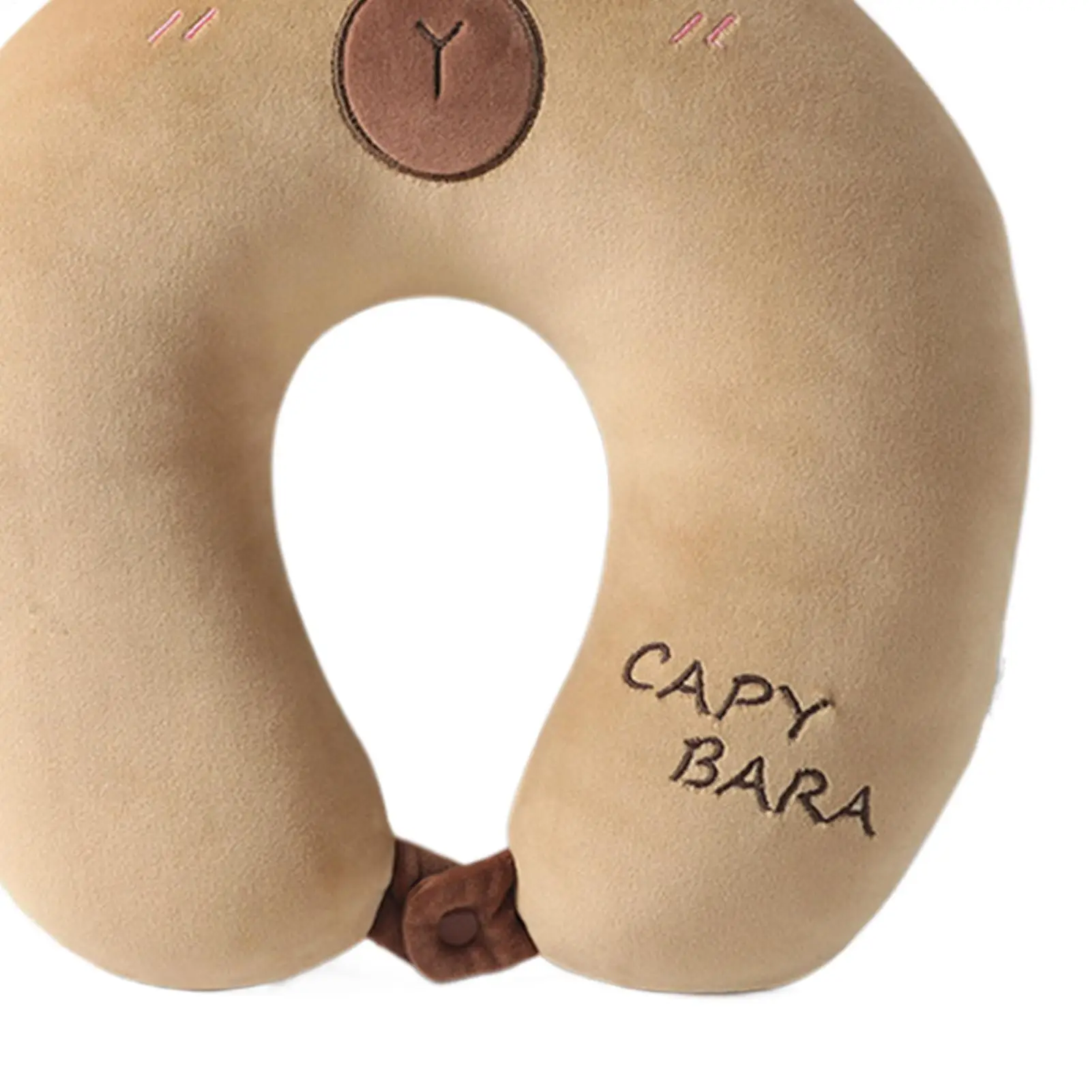 

Travel Neck Pillows For Airplanes 2 In 1 Capybara Plush Sleeping Support Cushion U Shape Neck Support Travel Pillows For Adult