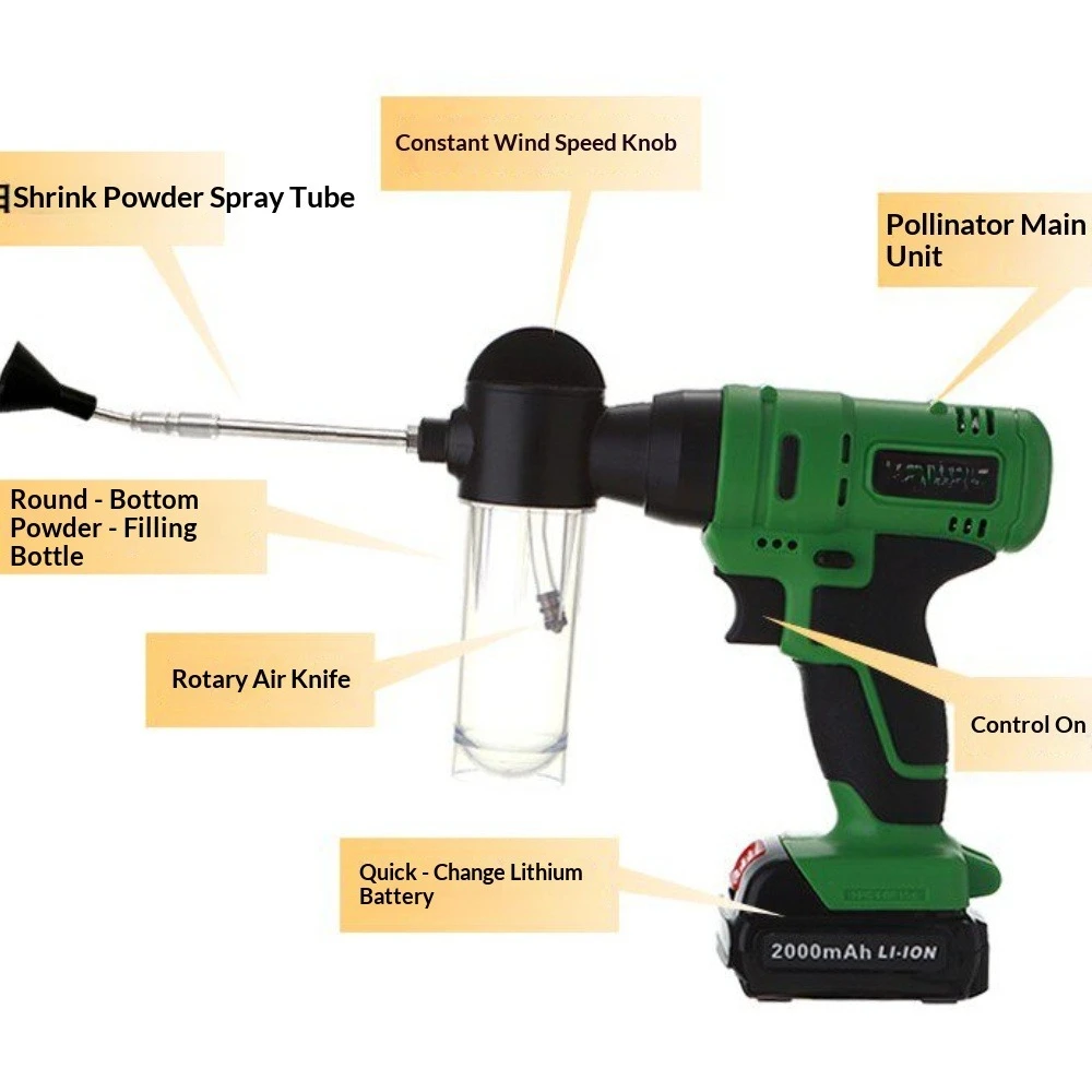 Electric Pollinator, Pollination Machine, Flower Dispenser, Pollen Pollination Device, Kiwi Fruit and Apple Pollination Apparatu