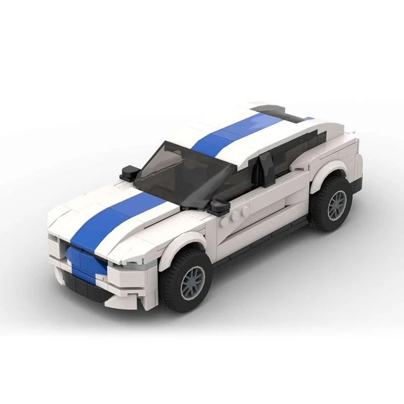 City Car Model MOC Building Bricks Mach E Sport Utility Vehicle Modular Technology Children Holiday Gifts Assemble Toys Suit
