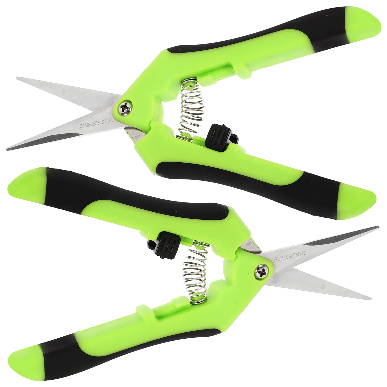 

2 Pcs Garden Pruning Shears Stainless Steel Blades Plastic Handle Trimming Branches Hedges Bushes Small Trees Gardening Scissors