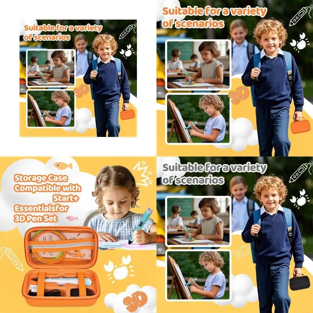 

896F Portable Protective Case Pen Storage Organizers for SCRIB3D P1 Travel School