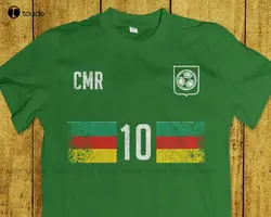 Cameroon Vintage Look Football Jersey Personalised African Soccer Shirt Adult & Youths Christmas Gift Xs-5Xl Tee Shirt