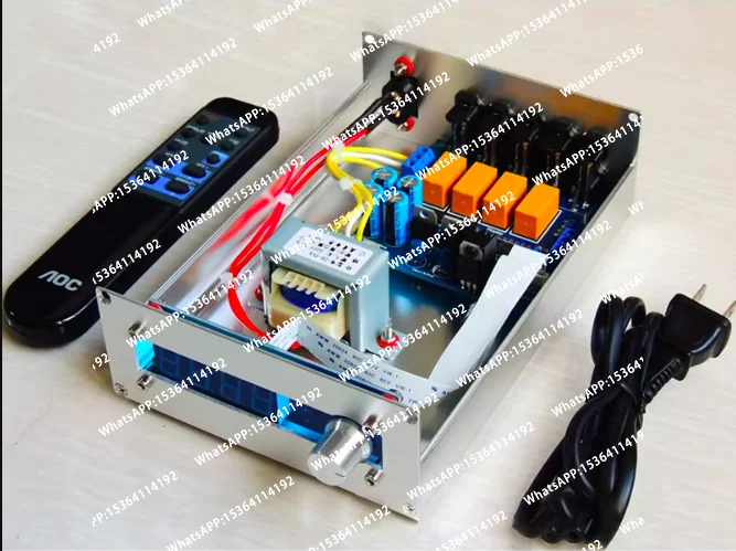Infrared  Remote Volume 4 Way audio S ource Audio Signal Switcher Switch Selector HiFi Audio Preamplifier Preamp