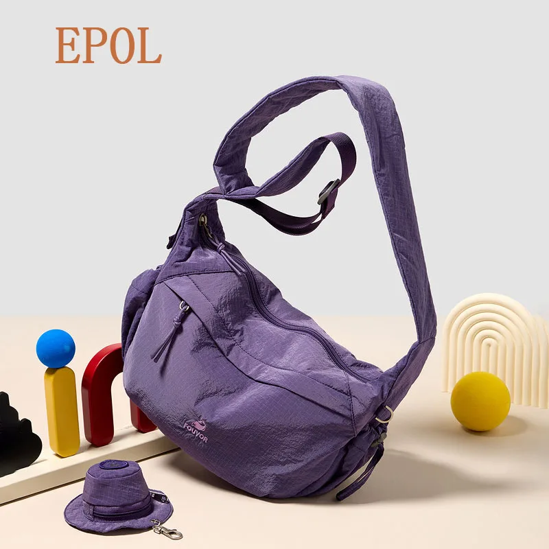 EPOL Nylon Small Crossbody Bag Women Casual Lightweight Canvas Commuter Phone Bags Trend Fashion Elegant Shoulder Bag 3059-09