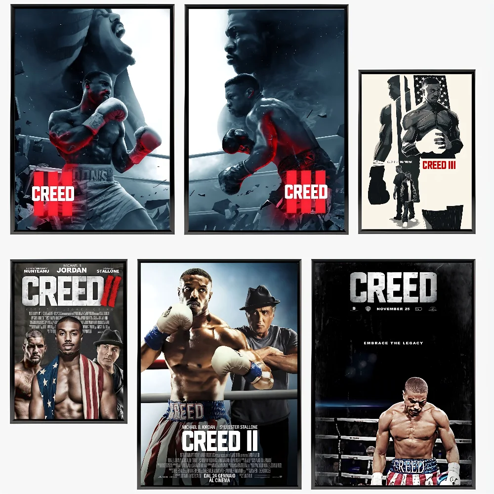 Boxing Fight Movie Creed II Poster Paper Print Home Bedroom Entrance Bar Cafe Art Painting Decoration