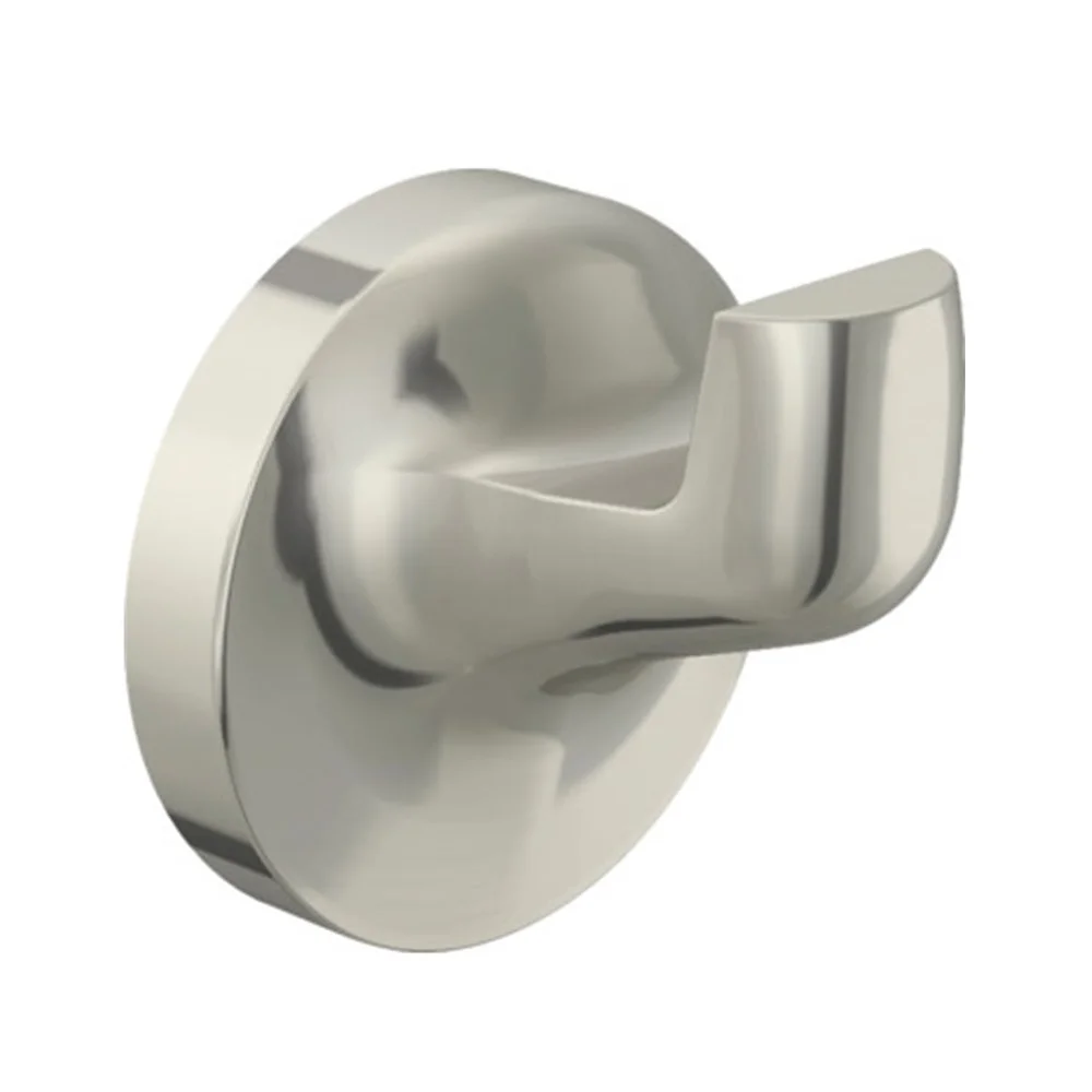 Moderner Kleiderhaken für Badezimmer, gebürstetes Nickel, langlebige Zinkkonstruktion, einfache Installation, verdeckte Schrauben, robustes Design, EZ