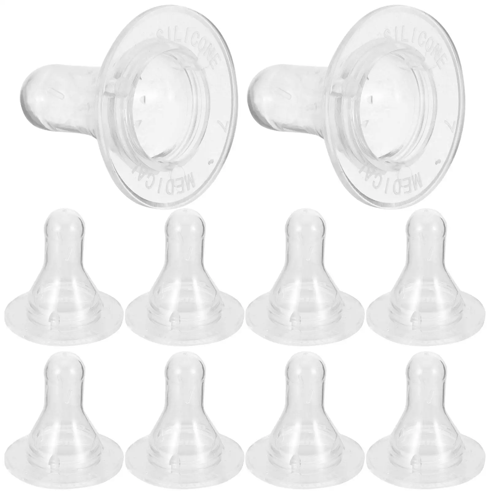 

10 Pcs Nursing Bottle Nipple For Cow Feeding Nipples Silicone Sheep Nipple for Pet Livestock Farm Supply