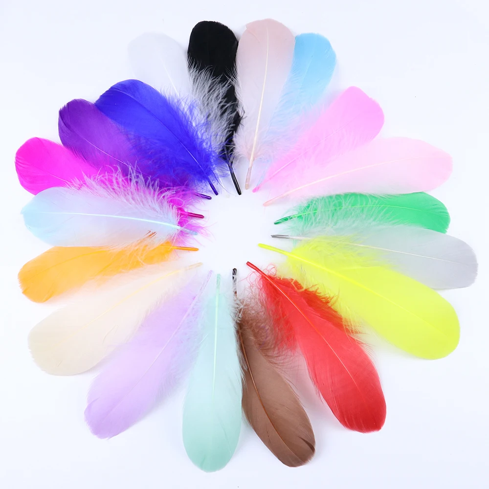 100Pcs/Lot Natural Goose Feathers 10-15CM Plume for Crafts Clothing Wedding Party Accessories Jewelry Making Decoration Plumas