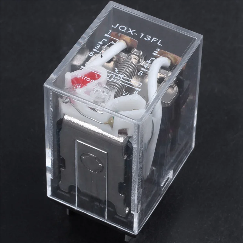 ABGI-3X JQX-13F LY2 AC 24 В катушка 8-контактное DPDT красное светодиодное электромагнитное реле