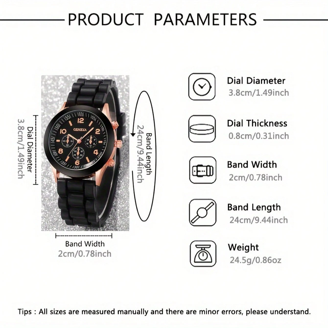 2 unids/set reloj Geneva banda de silicona de moda relojes de cuarzo para mujer conjunto de joyería de corazón (sin caja)