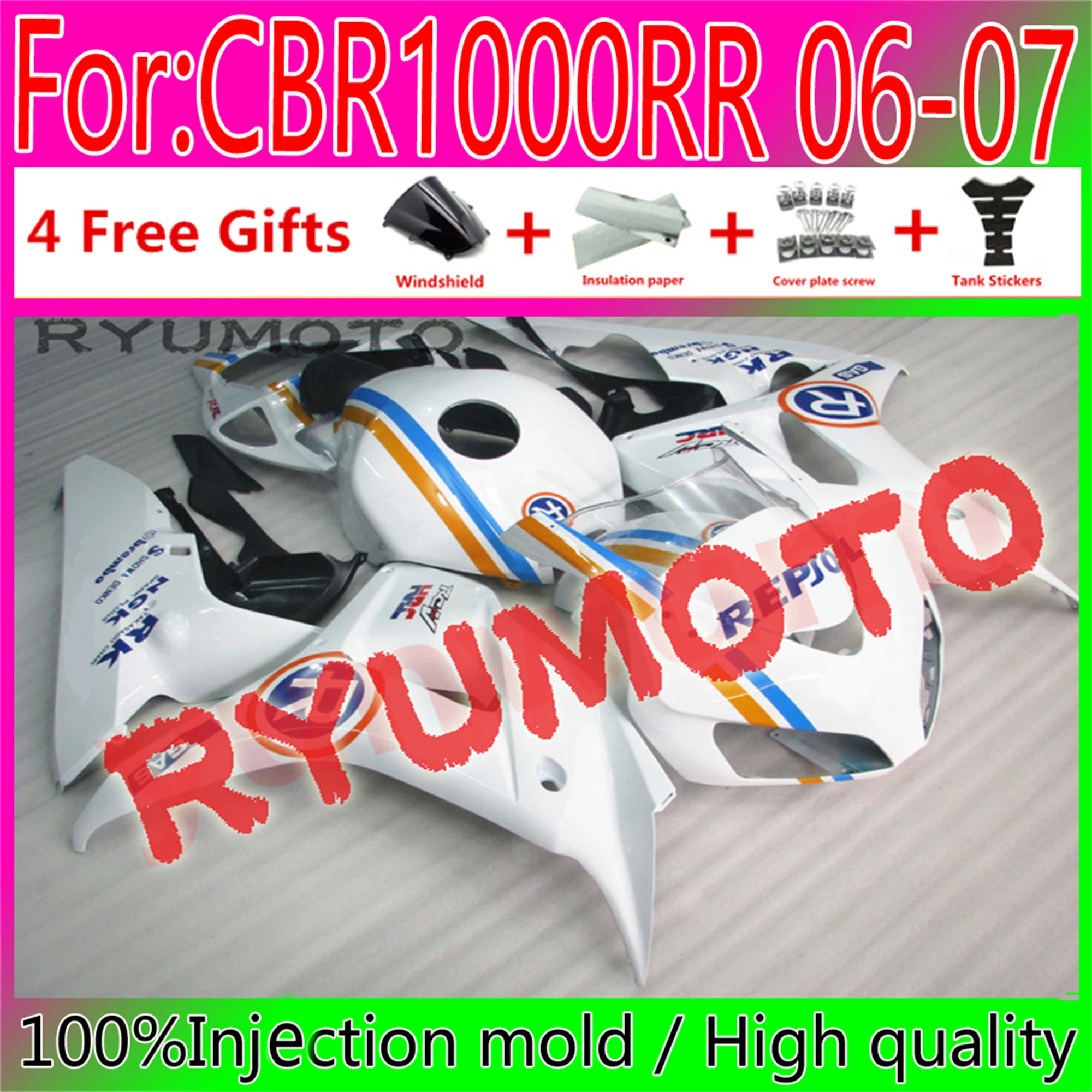 

New ABS Motorcycle Injection mold Fairings Kit Fit For Honda CBR1000RR 2006 2007 cbr1000 06 07 bodywork fairing