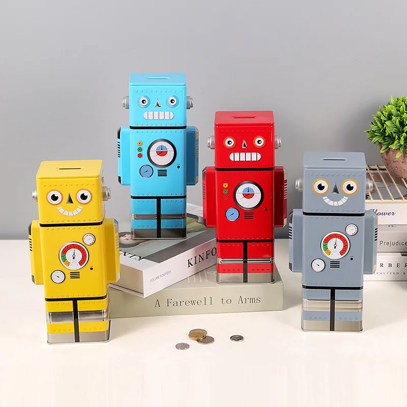 Creative Robot Piggy Bank-Cartoon Coin Money Box for Kids-Removable Savings Bank & Children's Room Decor Ornament-Perfect Gift