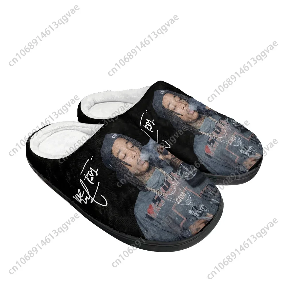 Wiz American Rapper Khalifa Singer Home Cotton Slippers Mens Womens Teenager Plush Bedroom Keep Warm Shoes Custom Made Slipper