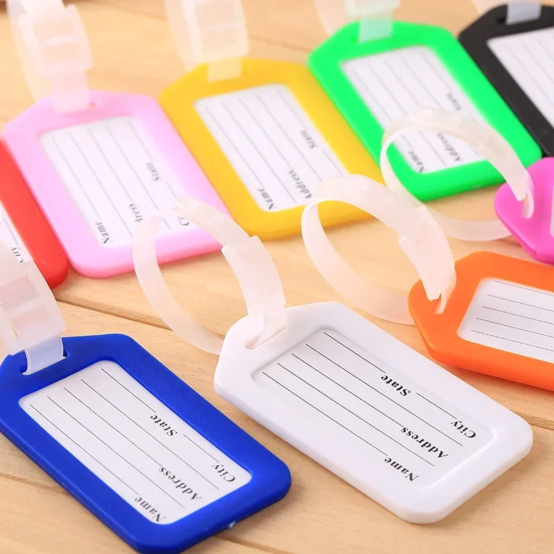 1PCS Luggage Tags Boarding  Plastic Baggage Tags Travel Accessory Women Men Suitcase ID Address Name Holder Bag Label