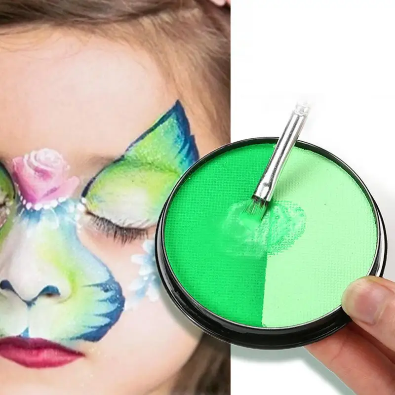 30G Multicolor Watercolor Face Paint Dual-Tone Easy Wash Water-Based Body Art For Stage Makeup Art Supplies Christmas Halloween.