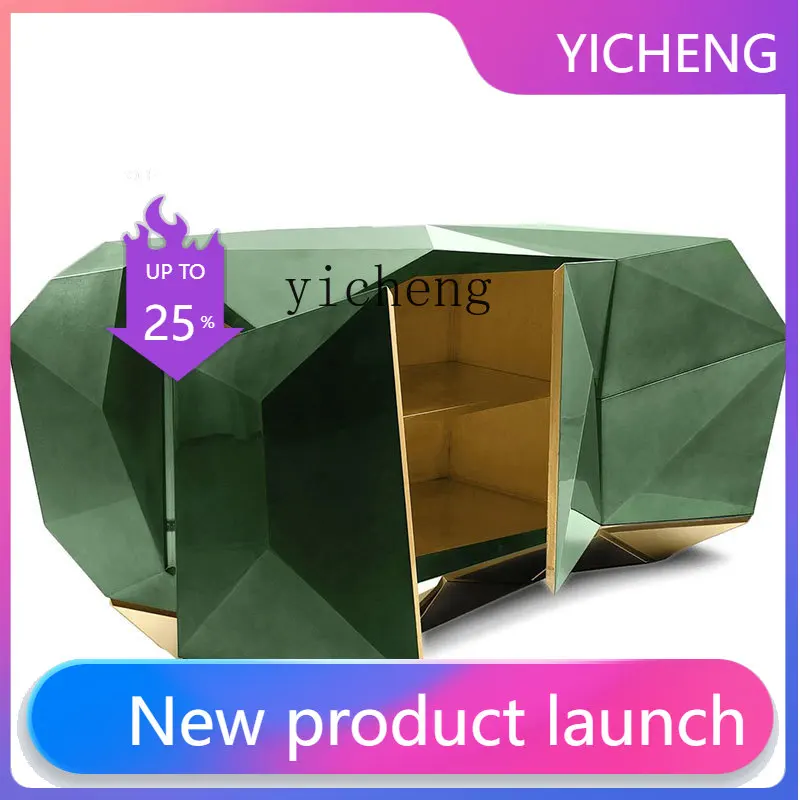LYY  side cabinet Italian minimalist modern geometric diamond cabinet hotel villa entrance corridor entrance