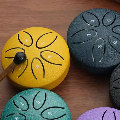 Tamburo da pioggia per esterni Tamburo Chakra da 6 note per giardino - Strumento musicale che produce il suono quando si accende