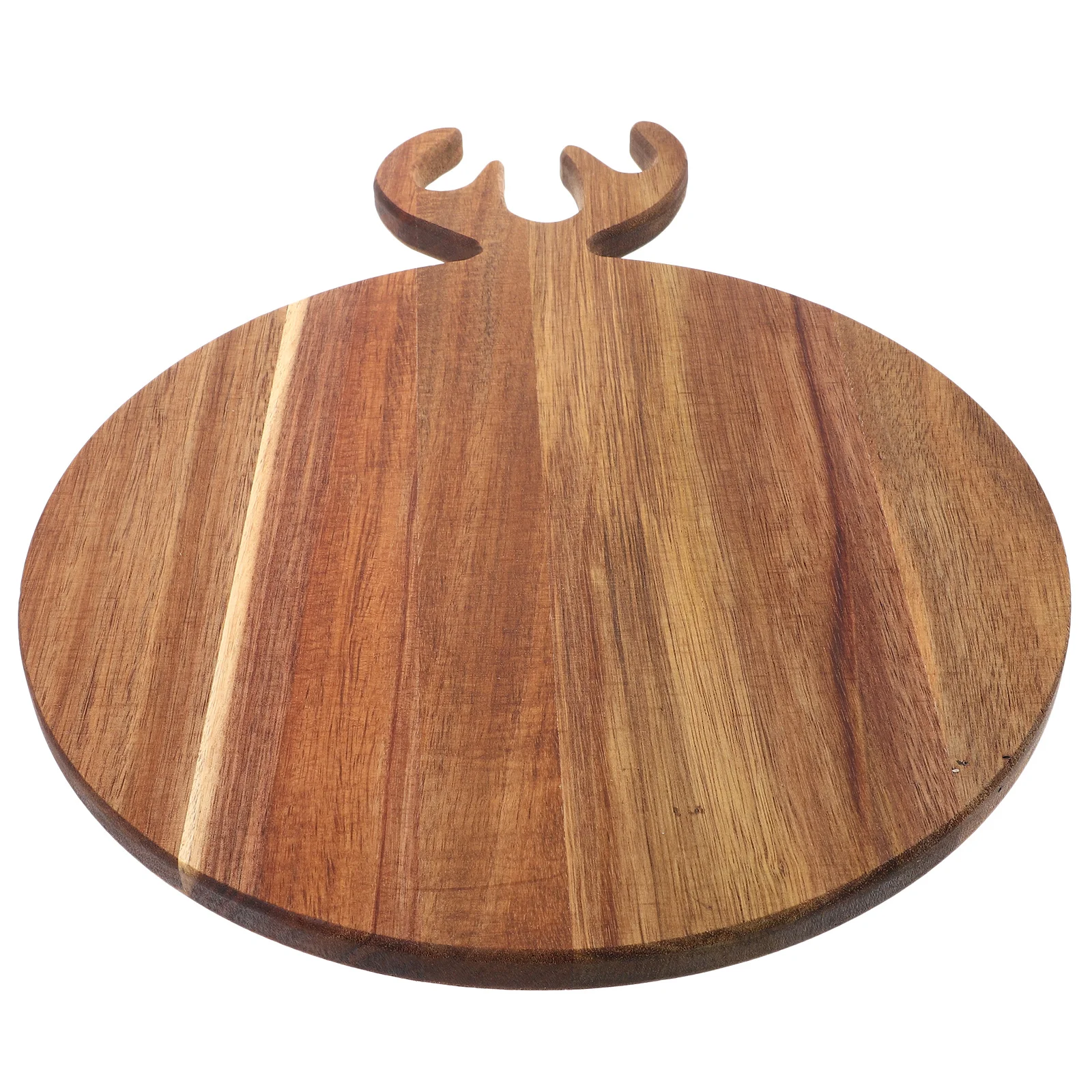 1 pçs placa de pão de madeira chifres de natal design pão servindo placa cozinha mesa de café decoração fotografia prop
