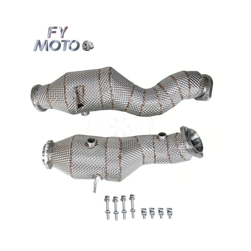 

Exhaust Catted Downpipe for Mercedes Benz C43 and C400 M276 Engine RHD with Heat Shield