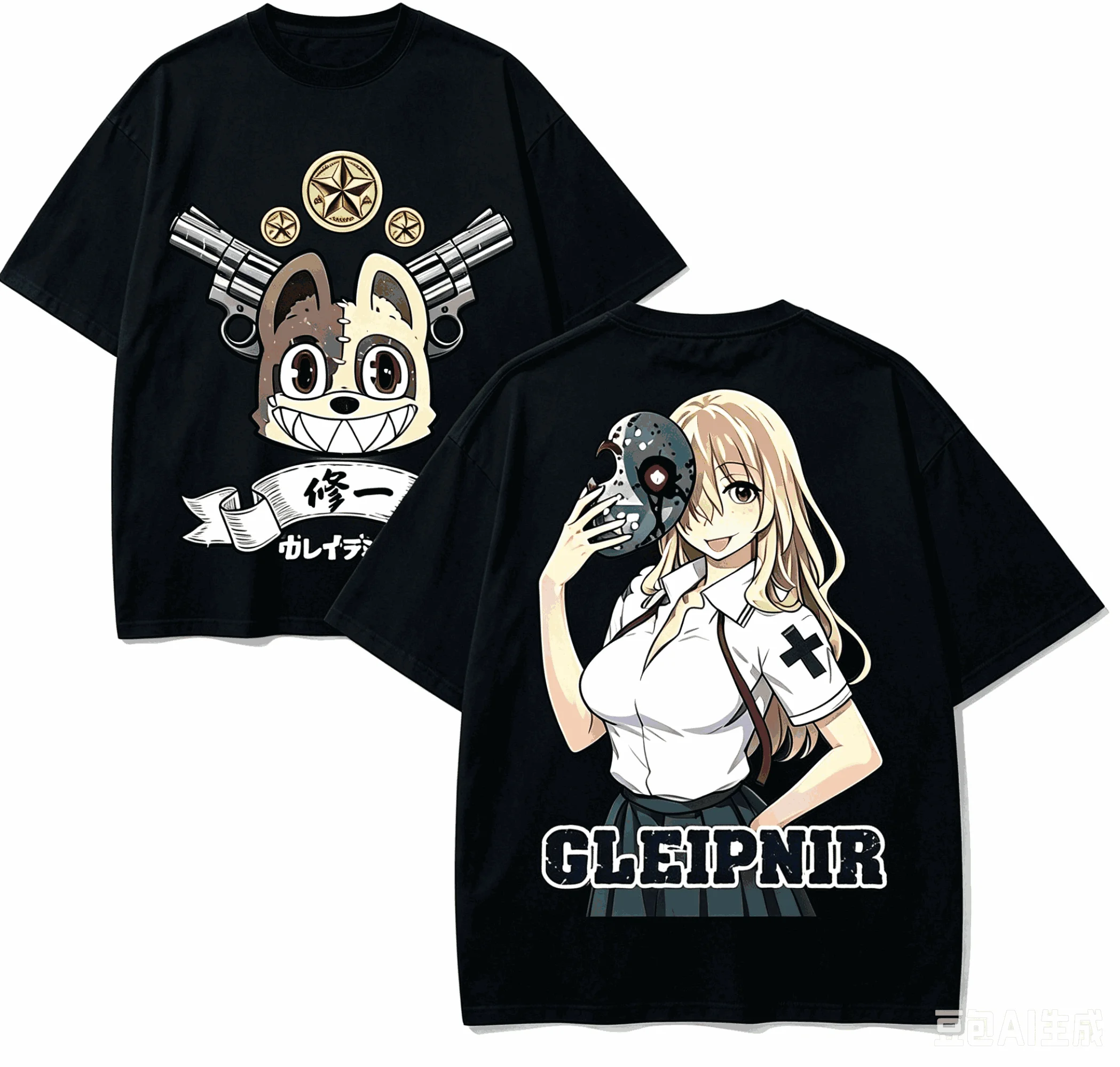 Gleipnir Anime Lover T-shirt Harajuku Cotton New Model Oversized Unisex High Street Retro Fashion Couples high quality Couples