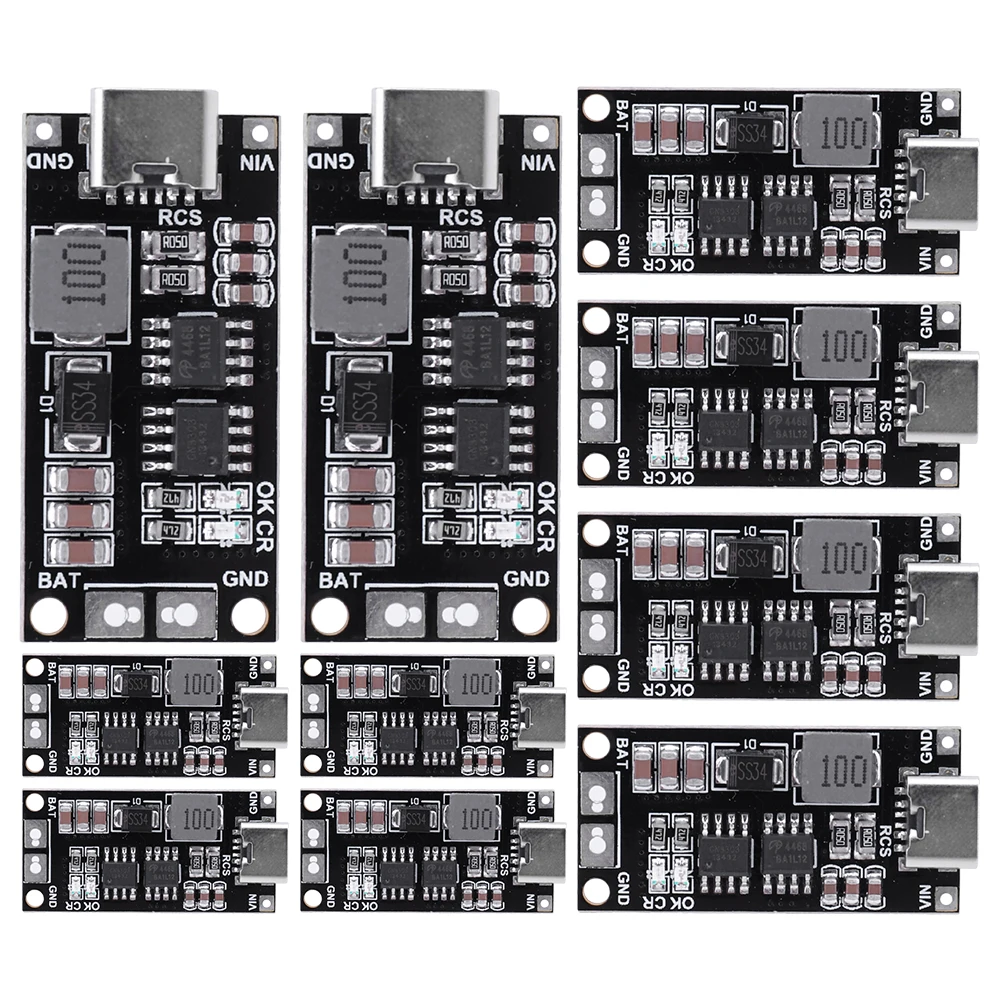 2S 3S 4S Type-C To 8.4V 12.6V 16.8V Step-Up Power Module 1A 2A 4A Overvoltage Protection LED Indicator 18650 Lithium Battery