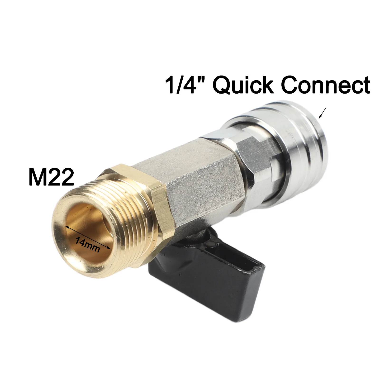 1 Pcs / 1 Set Car 1/4 Inch Quick Connector High Pressure Washer Ball Valve Hose Switch Nozzle Automotive Accessories